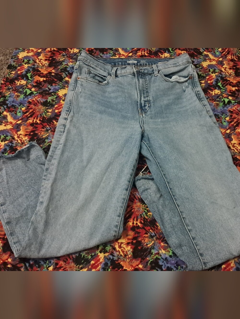 Old Navy Sky-Hi Straight Extra High Rise Secret Slim Pockets Denim Jeans